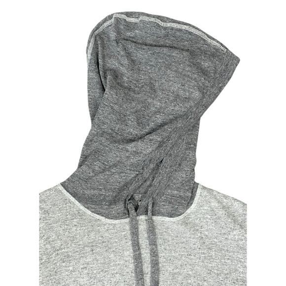 Billy Reid Contrast Stitch Sweater Hoodie Pullover Shirt Grey Large Linen Blend - Picture 9 of 16